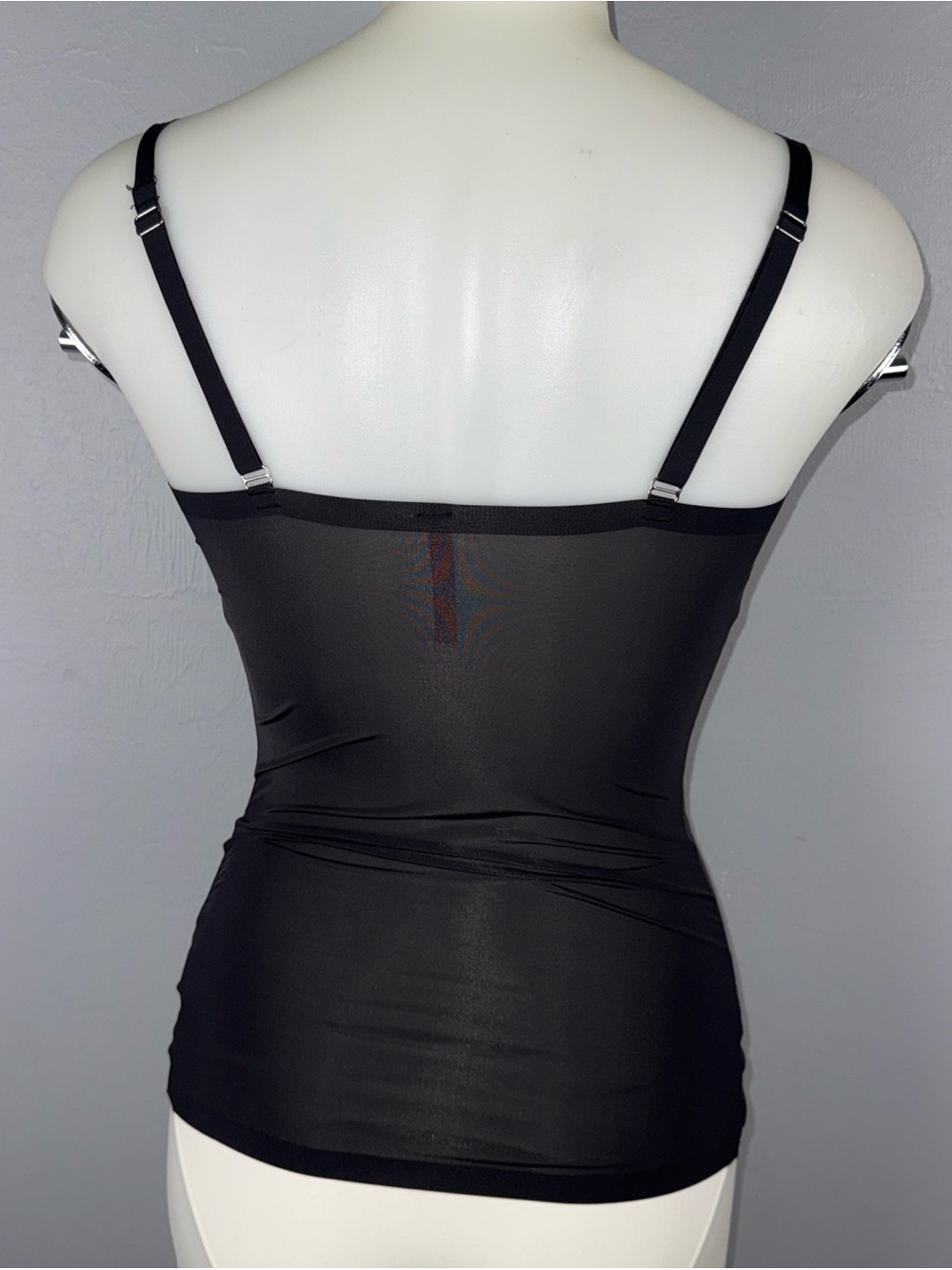 Spanx Haute Contour Top Women’s XL Black Sheer Lightweight Mild Shapewear - Picture 3 of 8